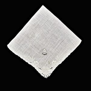 Embroidered Linen Heirloom Bridesmaid Handkerchief Madeira Wedding Cottage Core
